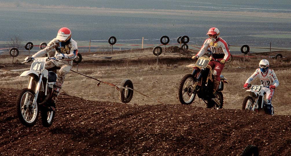 Hannes Riebenbauer (41, Honda), Robert Rauchenecker (11, KTM), Martin Haberl (22, Yamaha)