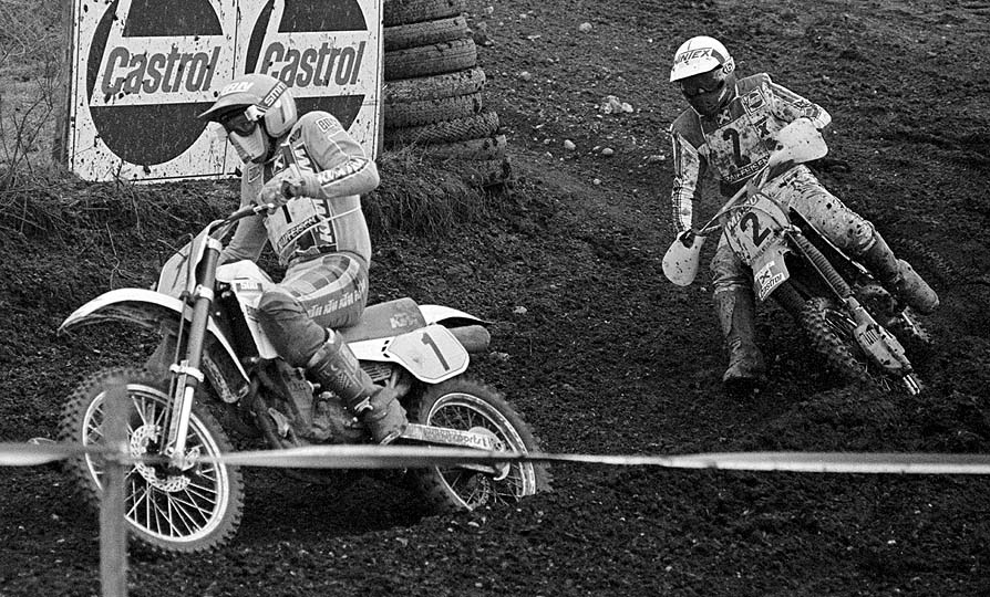 Georg Reiter (1, KTM), Franz Ochsenhofer (2, Maico)