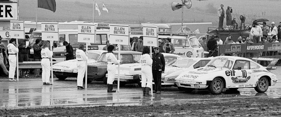 Fred Kalkhuis (34, Porsche Carrera), (Mini), Adolf Heinz (27, Porsche Carrera), Herbert Breiteneder (5, Lotus Esprit), Rolf Nilsson (10, Porsche)