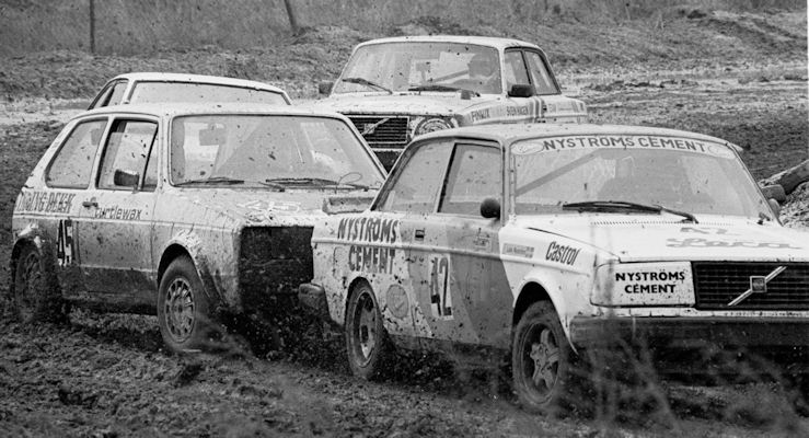 Lars Nystrm (42, Volvo 242 Turbo), Steinar Jranli (45, VW Golf), ?, Svein Hagen (55, Volvo 240 Turbo)  