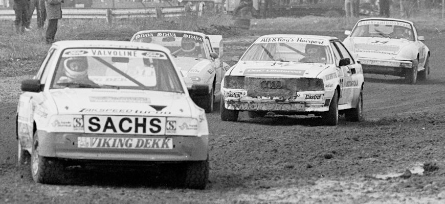 Martin Schanche (11, Ford Escort RS), Seppo Niittymki (7, Porsche 911 Turbo), Terje Schie (22, Audi Quattro), Adolf Heinz (34, Porsche 911)  