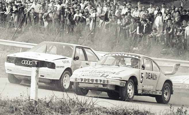 Olle Arnesson (3, Audi Quattro), Matti Alamki (5, Porsche 930)