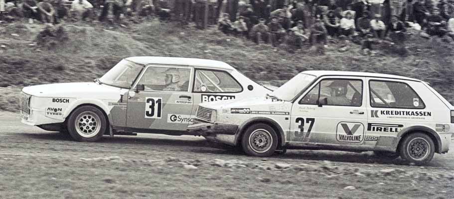 Anders Norstedt (31, Saab 900 Turbo), Knut Boberg (37, VW Golf GTi)