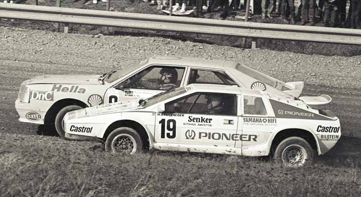 Kjetil Bolneset (8, Audi Quattro), Herbert Breiteneder (19, Lotus Esprit)