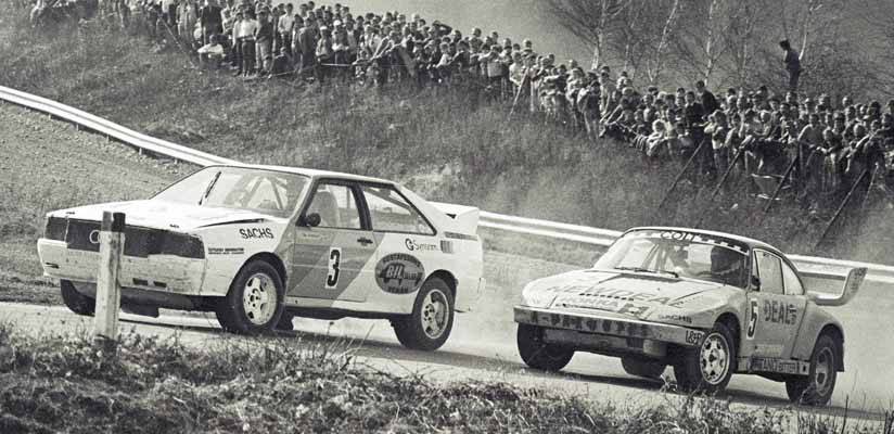 Olle Arnesson (3, Audi Quattro), Matti Alamki (5, Porsche 930)