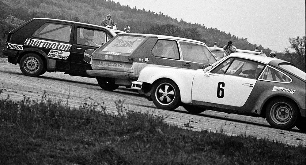 Gnter Saubrigl (11, VW Golf GTi), Friedrich Hainz (3, VW Golf GTi), Rudolf Reiter (6, Porsche 911)