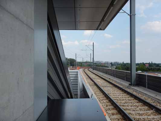 Foto vom 21. Juni 2017 - Straenbahnstation Gewerbepark